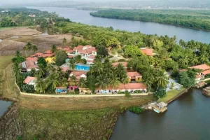 ariel view of divar island in goa